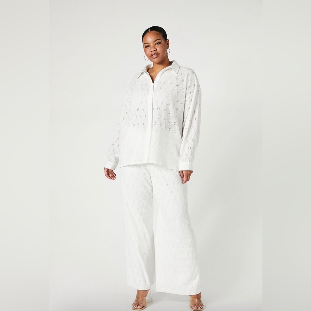 NEW Forever 21 Plus Size Eyelet Pants Set Size 3x